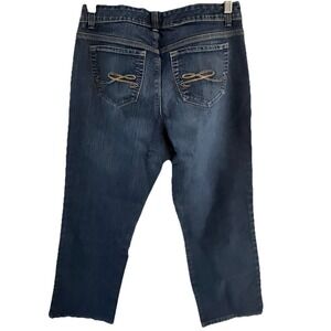 STYLE & CO‎ WOMENS JEANS SIZE 12P STRAIGHT LEG MEDIUM WASH MID RISE DENIM